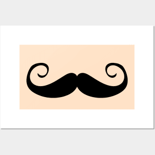 Moustache - Curly (Skin tone A) Posters and Art